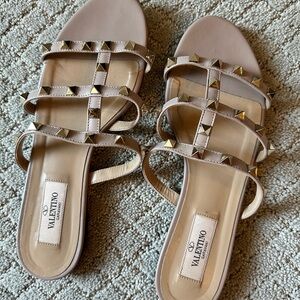 Valentino Garavani Studded Nude Sandals